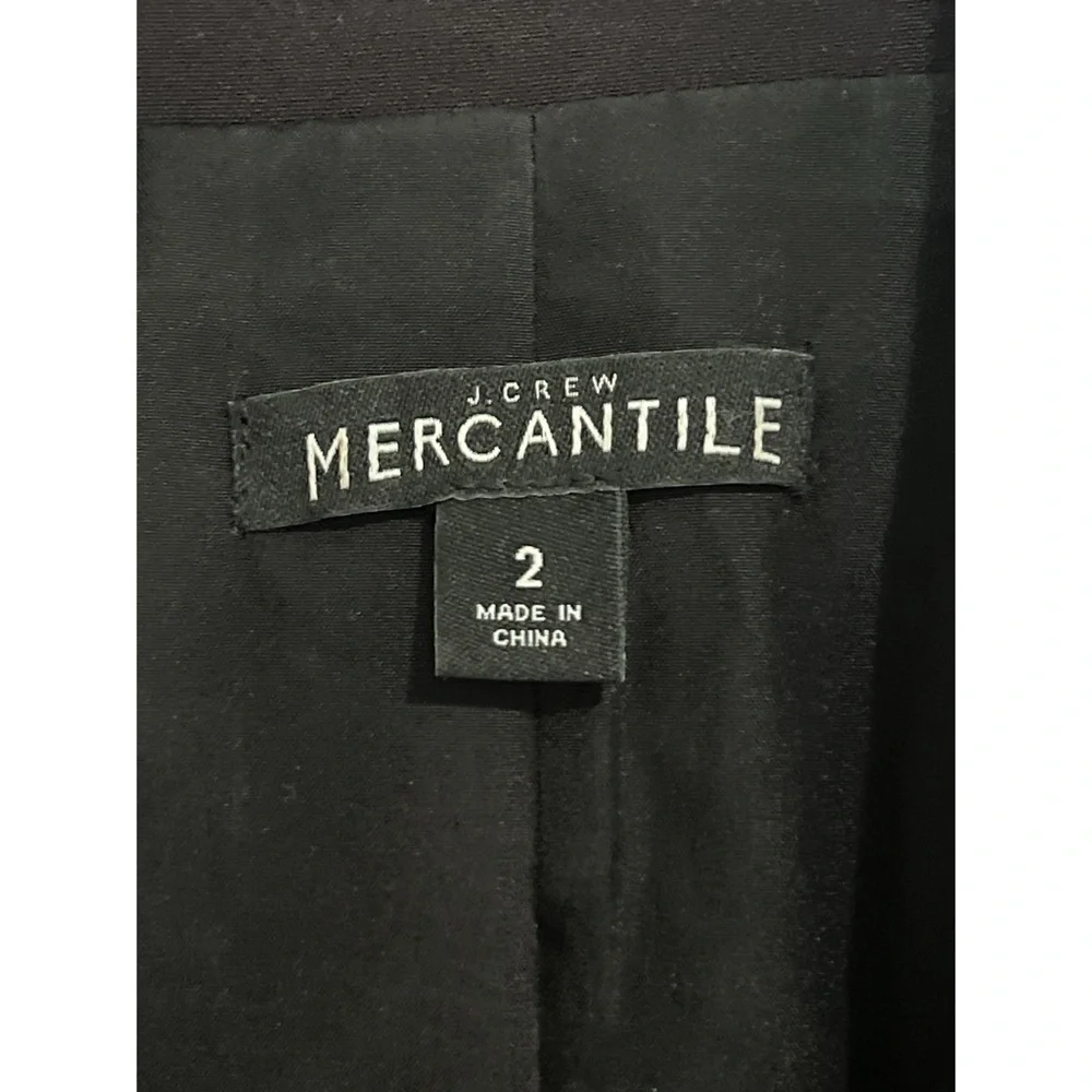 J. Crew Blazer Women’s Size 2 Black Classic Work 2 Button Mercantile #J4477